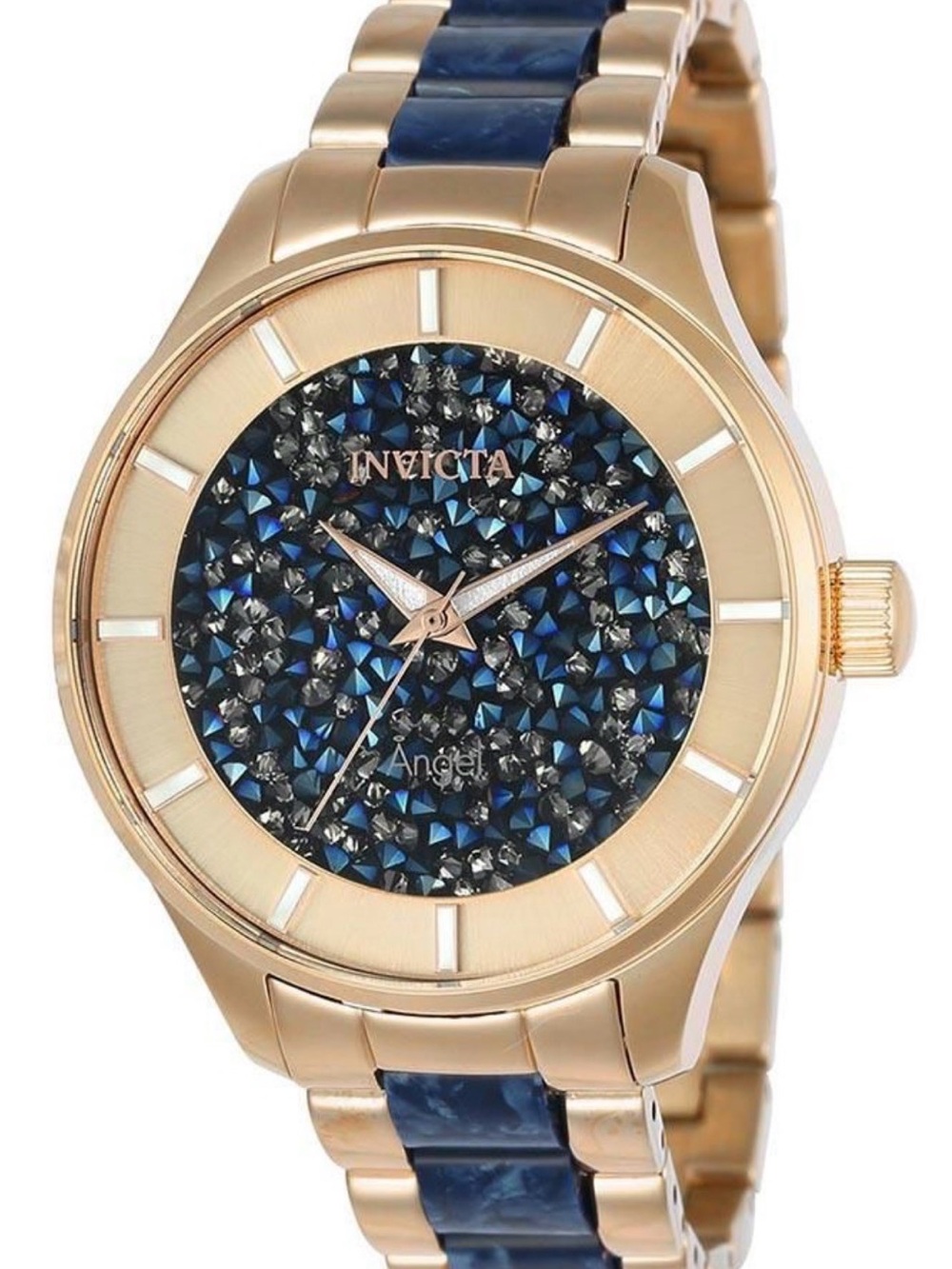 Invicta Angel Women's Watch - 40mm, Rose Gold, Blue (24662)